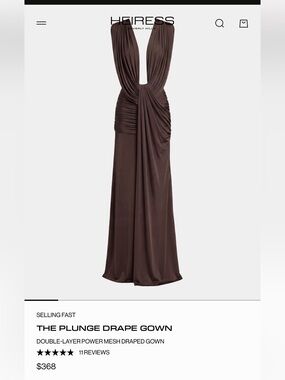 Plunge Drape Gown
